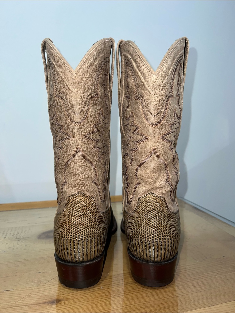 Tecovas Nolan Burnt Cedar Lizard Western Boots size 8.5 - Picture 6 of 6